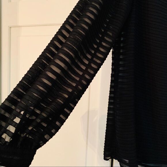 Liz Claiborne Sheer Vintage Long sleeved Blouse size small - Picture 4 of 8